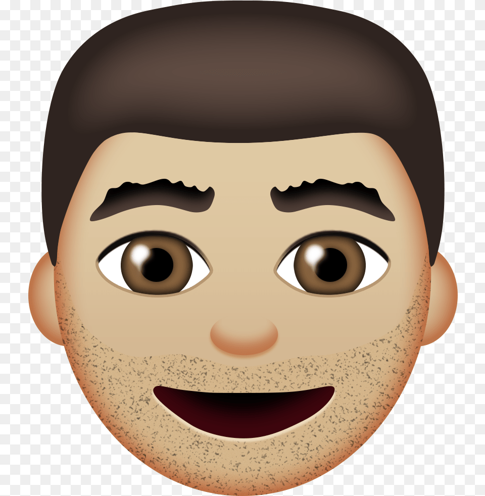 Brown Hair Man Emoji, Face, Head, Person, Photography Free Png Download