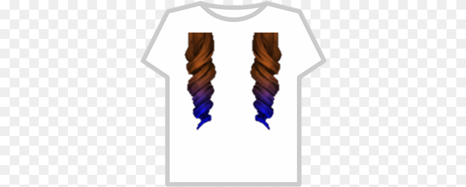 Brown Hair With Blue Streaks Roblox T Shirt Hair Extensions, Clothing, T-shirt, Dye Png