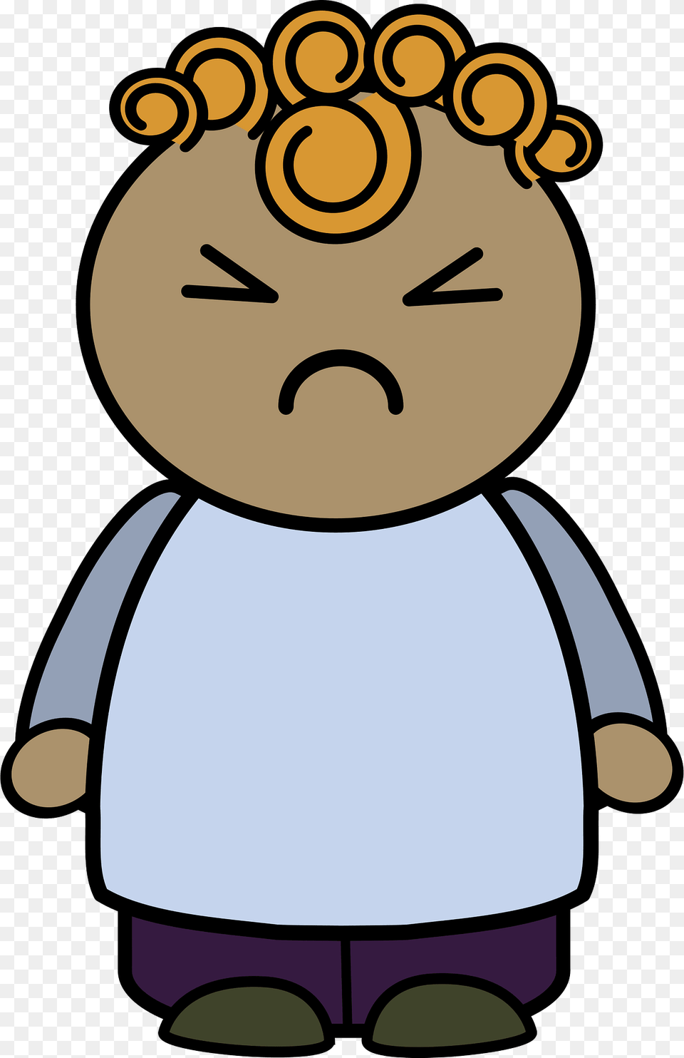 Brown Haired Boy In A Gray Shirt Angry Face Front Clipart, Cartoon, Dynamite, Weapon Png Image