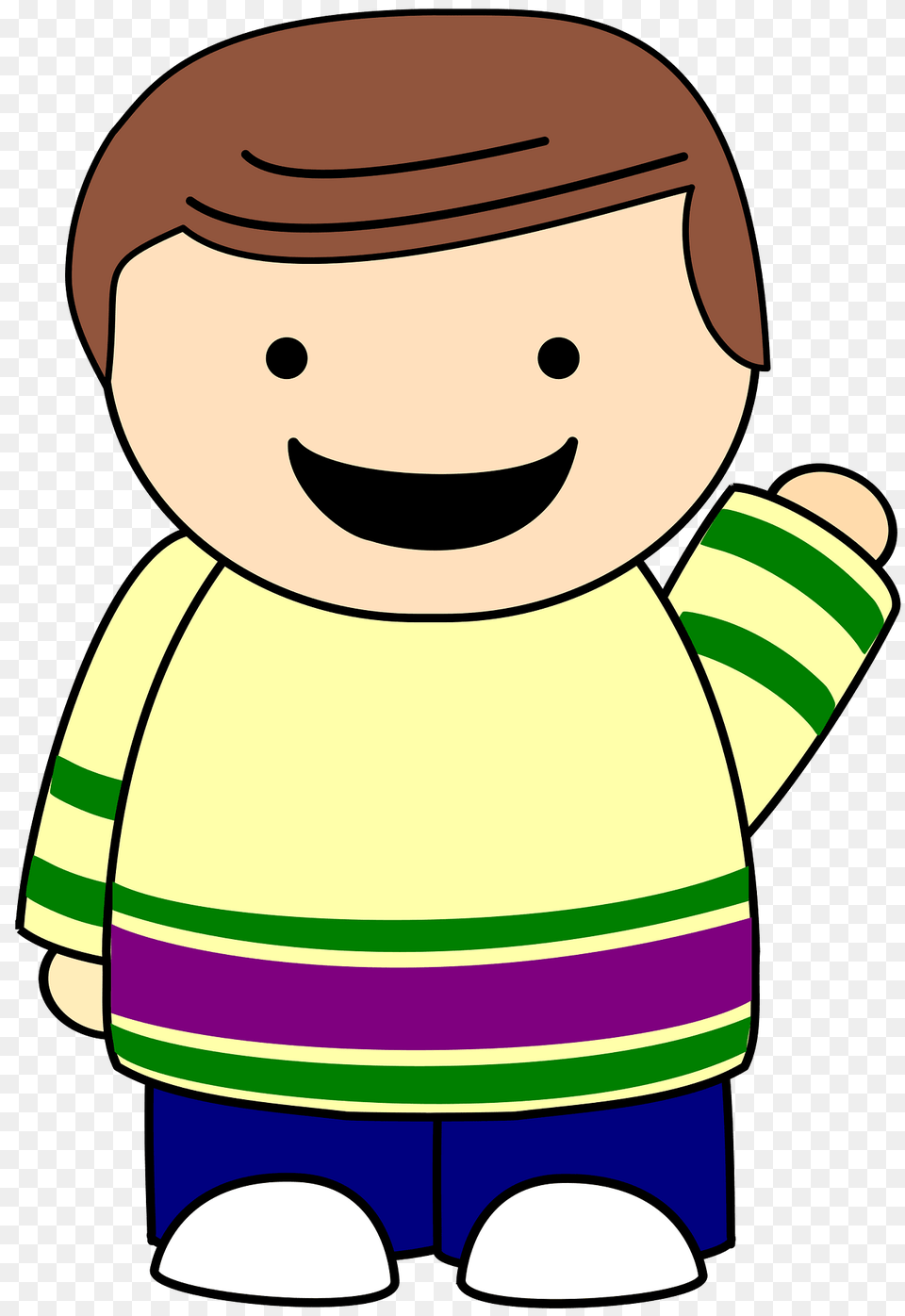 Brown Haired Boy Pointing Clipart, Baby, Person, Toy Png Image