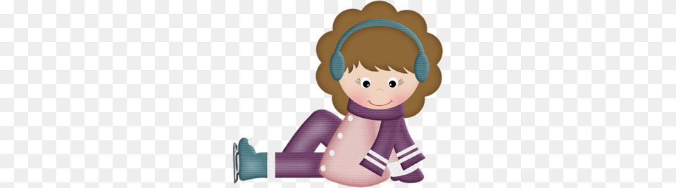 Brown Haired Girl On Ice Clip Art Winter Clipart, Baby, Person, Electronics Free Transparent Png