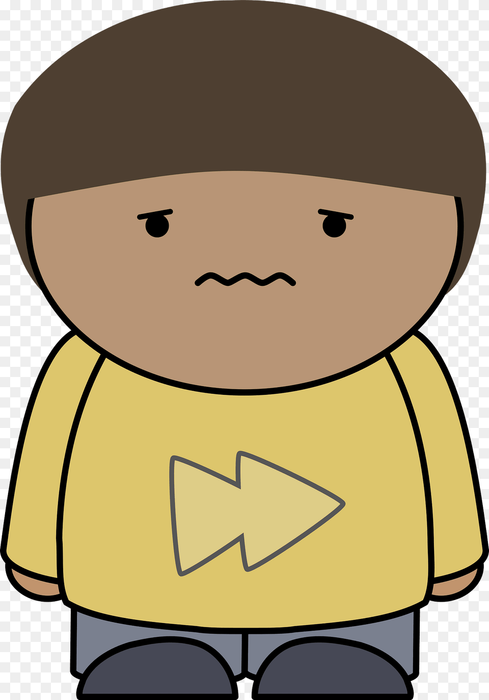 Brown Haired Neutral Boy Clipart, Baby, Person Free Png