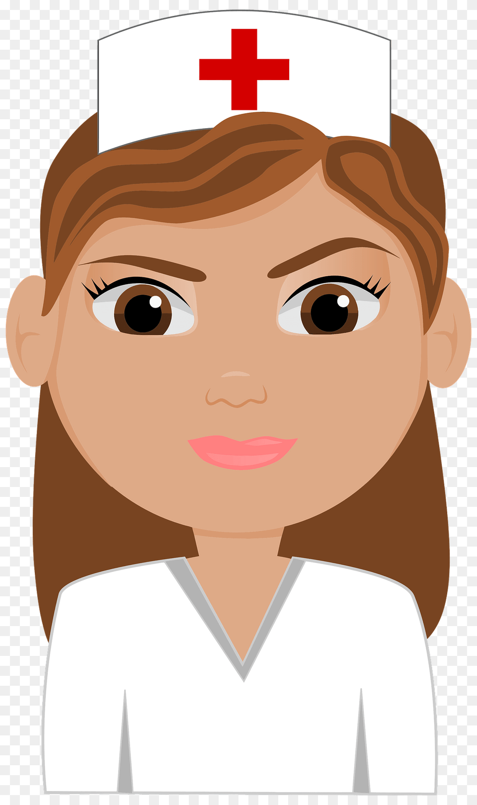 Brown Haired Nurse Avatar Clipart, Logo, Person, Adult, Female Free Transparent Png