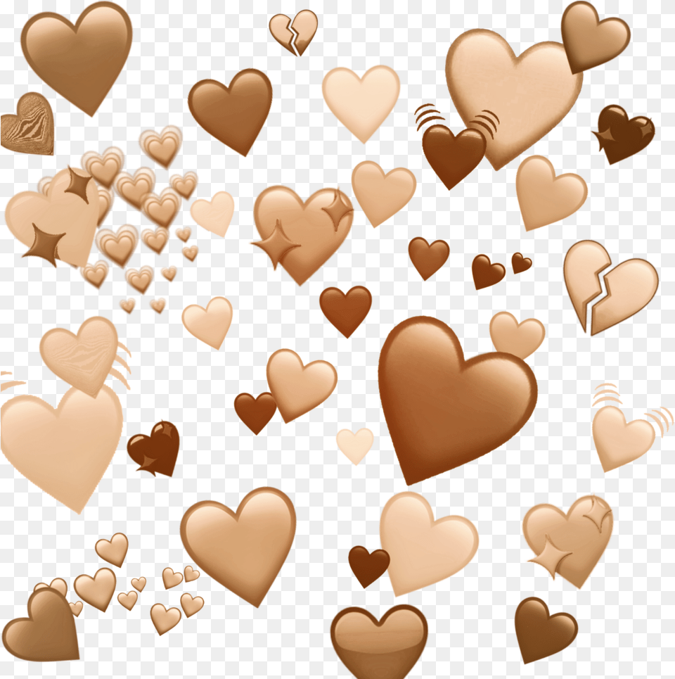 Brown Heart Emoji Background Heart Emoji Free Transparent Png