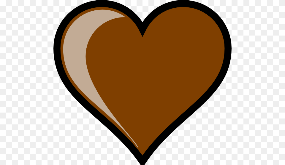 Brown Heart Svg Clip Arts Red Heart Black Outline Free Png Download