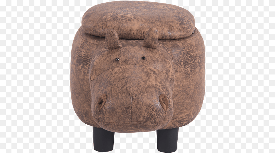 Brown Hippo Stool, Furniture, Ottoman, Animal, Bear Free Transparent Png