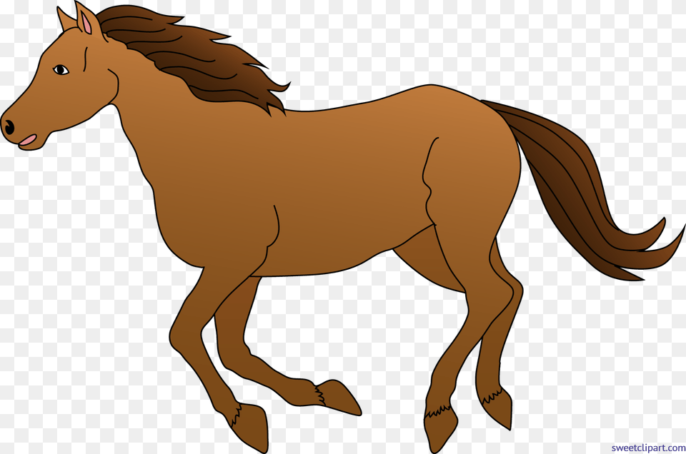 Brown Horse Galloping Clip Art, Animal, Colt Horse, Mammal, Person Free Png Download
