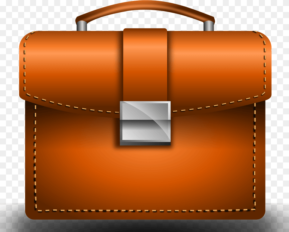 Brown Leather Briefcase Clipart, Bag, Mailbox, Tape Free Png