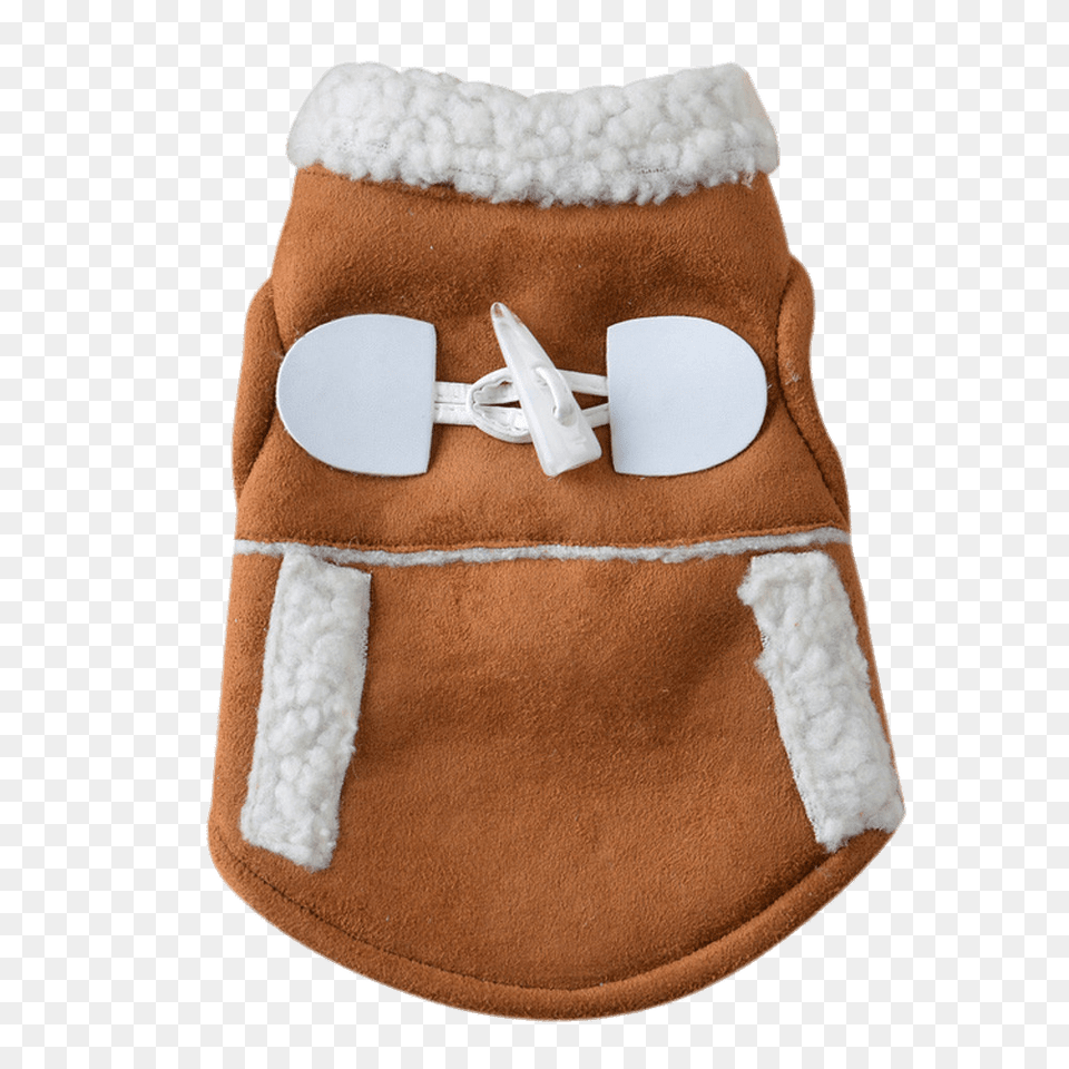 Brown Leather Dog Jacket With White Collar, Diaper Free Transparent Png