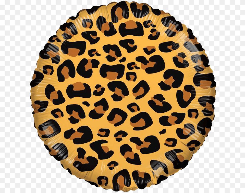 Brown Leopard Print Round Foil Balloon Leopard Print Happy Birthday, Cushion, Home Decor, Rug, Pillow Free Png Download