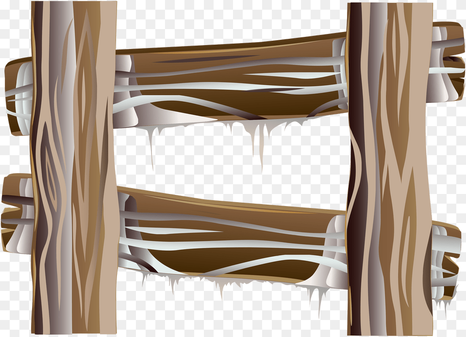 Brown Log Ladder Clipart, Wood, Nature, Outdoors, Ice Png