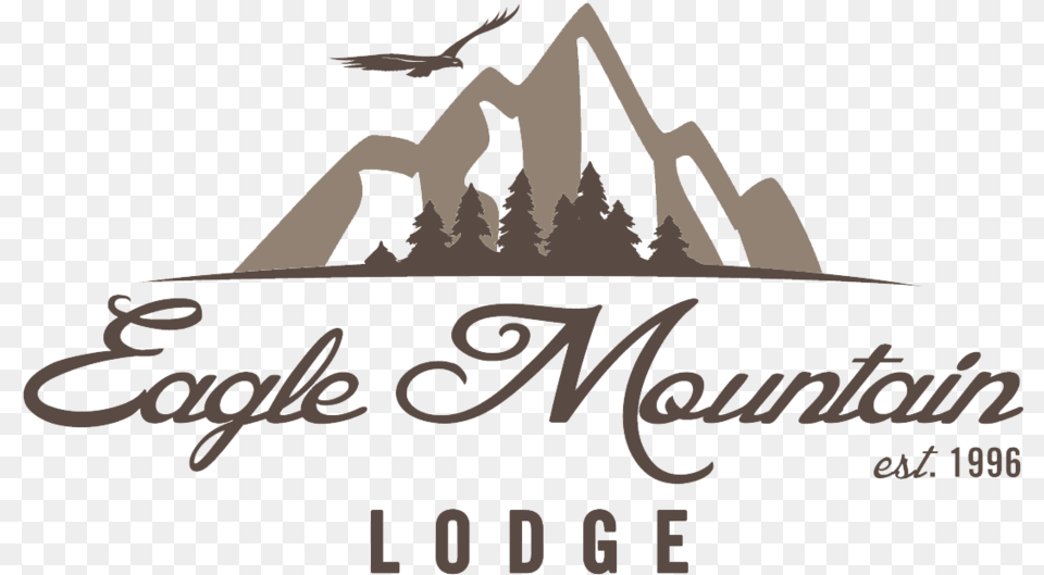 Brown Logo Eagle On Mountain Design, Text, Clothing, Hat Free Png