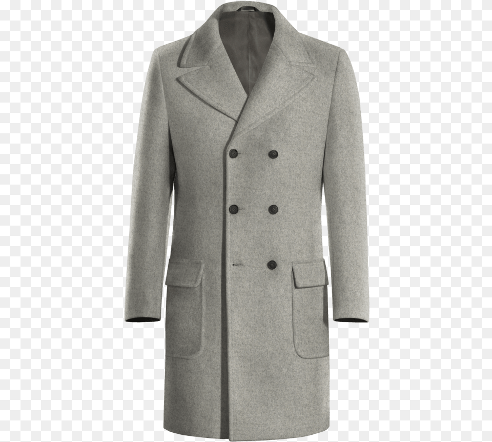 Brown Long Double Breasted Coat With Epaulettes Overcoat, Clothing, Jacket Png Image