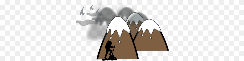 Brown Mountain With Sky And Clouds Svg Clip Art For Web Clip Art, Outdoors, Adult, Male, Man Free Transparent Png