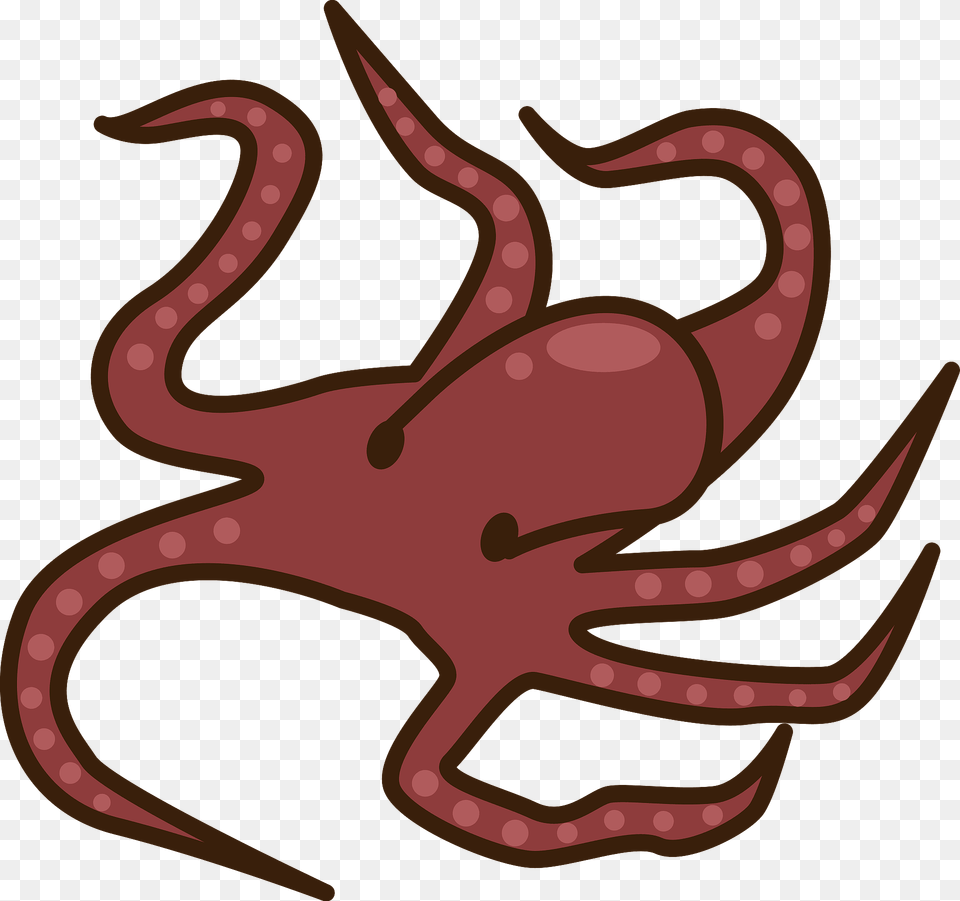 Brown Octopus Clipart, Animal, Sea Life, Invertebrate, Dynamite Free Png