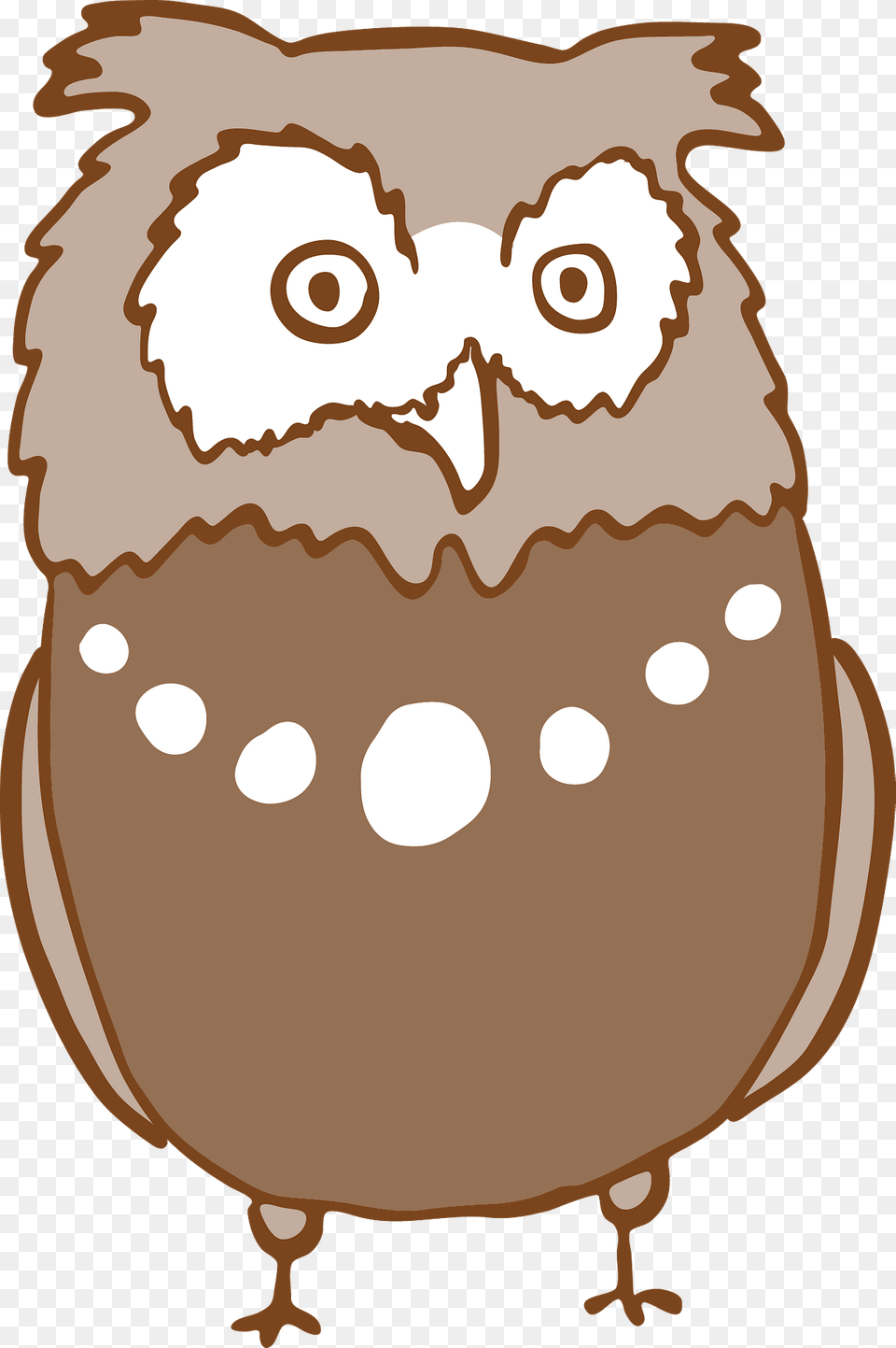 Brown Owl In Necklace With Eyes Wide Clipart, Animal, Bird, Beak, Baby Free Png