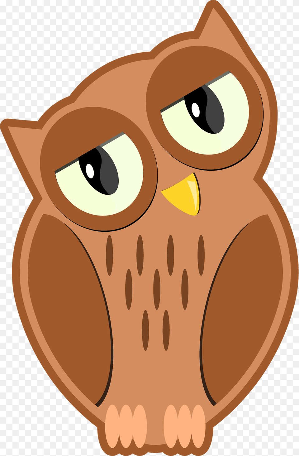 Brown Owl With Brown Eye Rings Clipart, Ammunition, Grenade, Weapon Free Png Download