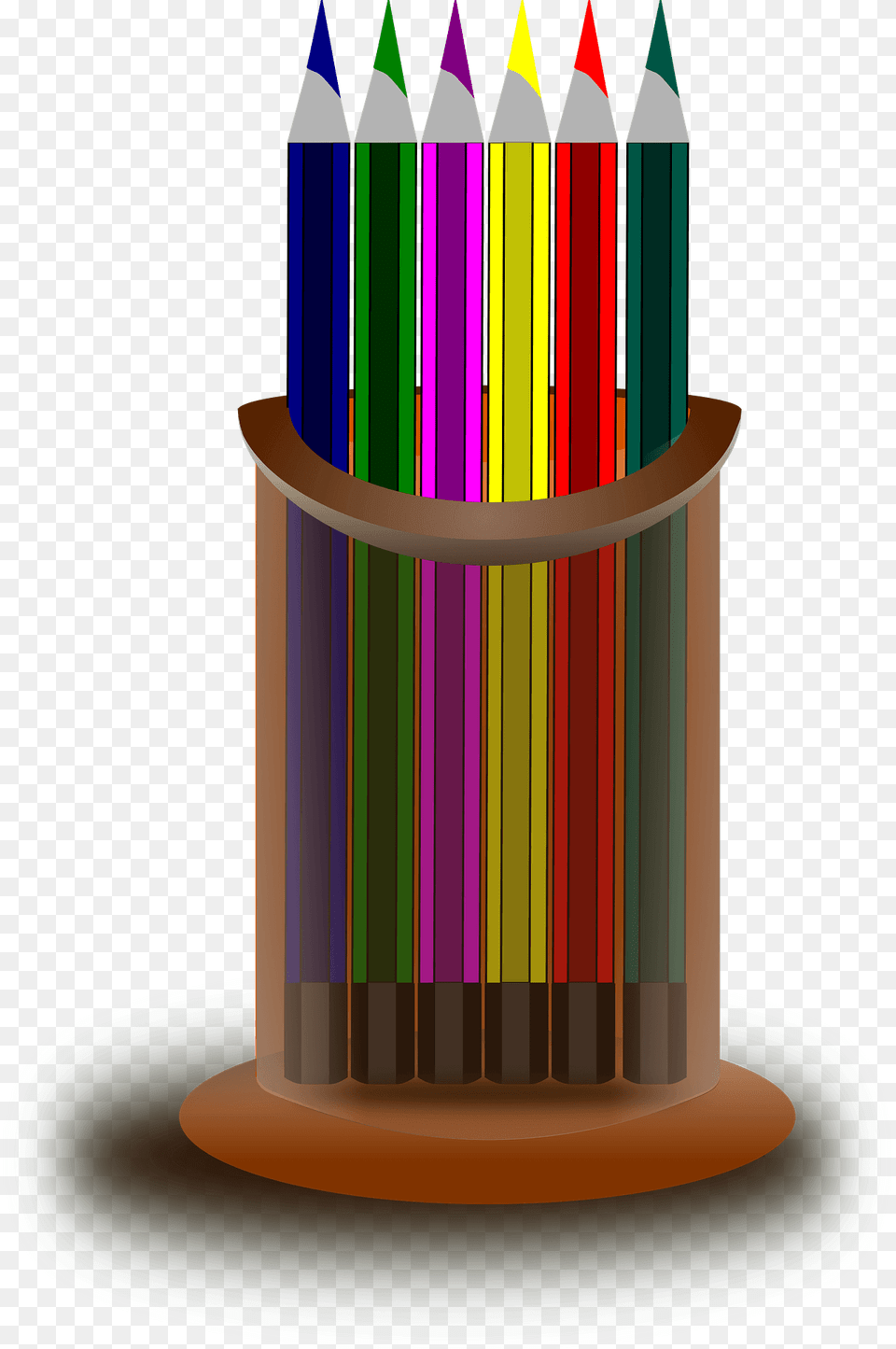Brown Pencil Holder Stand Clipart Png