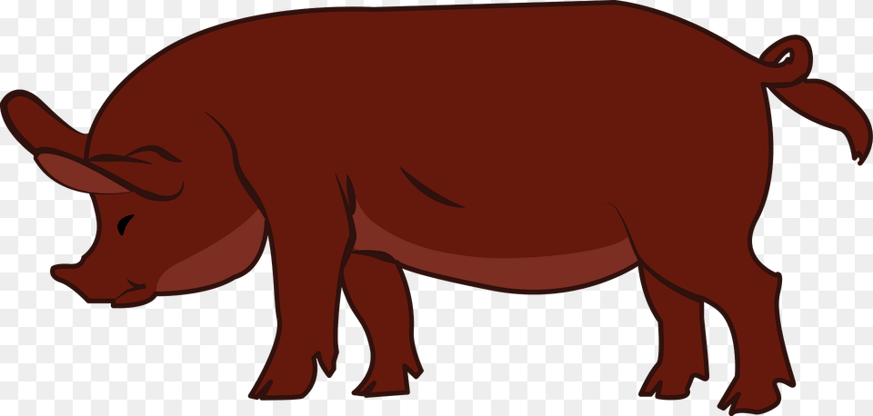 Brown Pig Clipart, Animal, Mammal, Hog, Wildlife Free Png