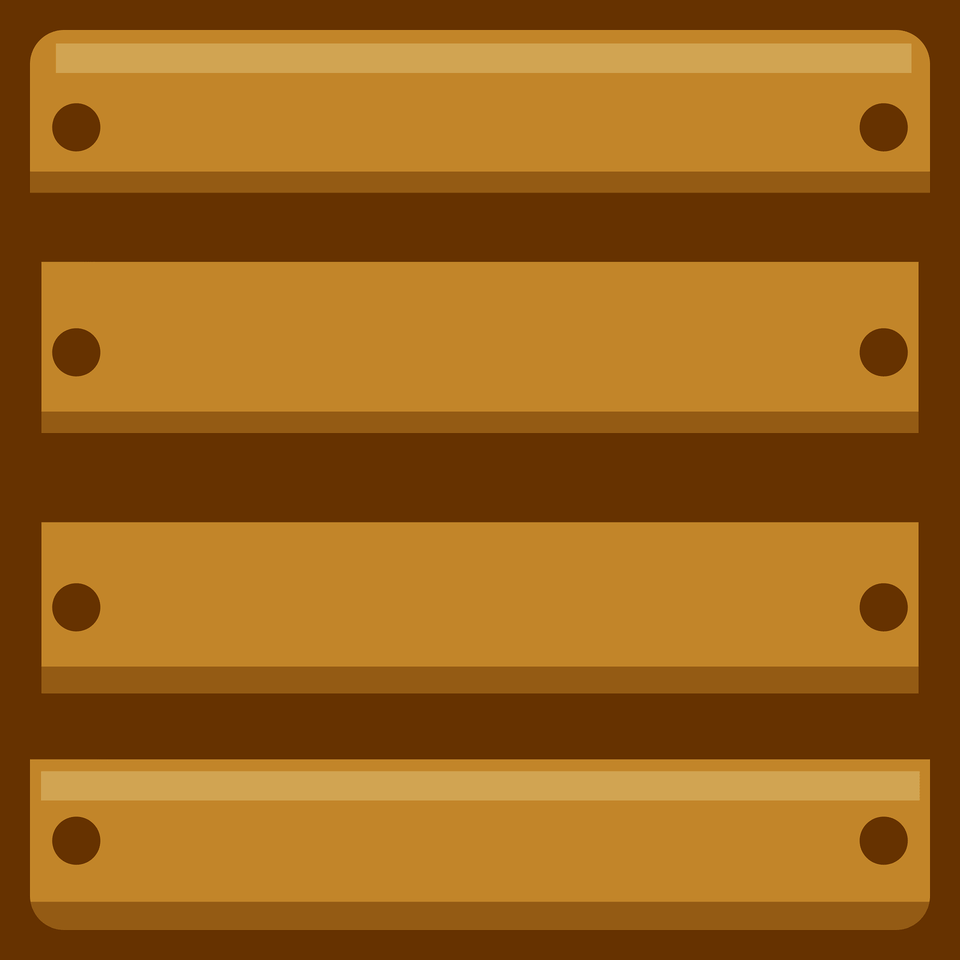 Brown Planks Crate Clipart, Wood Png