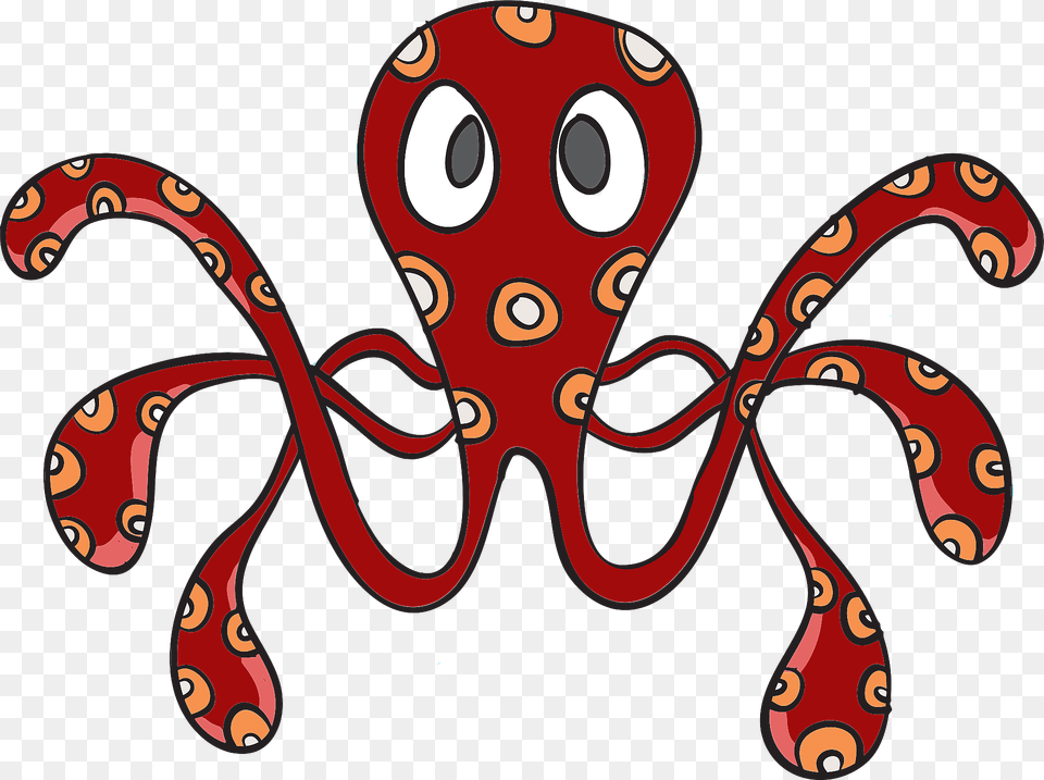 Brown Polka Dotted Octopus Clipart, Animal, Sea Life, Pattern Png Image