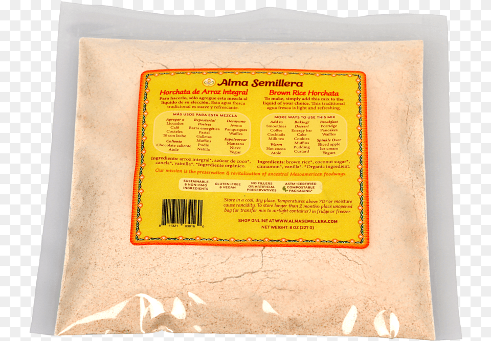 Brown Rice Horchata Drink Mix Maida Flour, Powder, Food, Text Free Png Download