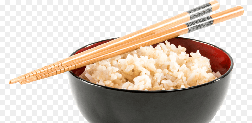 Brown Rice Image With No Bowl Of Rice And Chopsticks, Food, Smoke Pipe Png