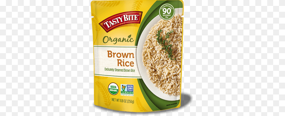Brown Rice Tasty Bite Organic Basmati Rice Pouch, Food, Grain, Produce, Ketchup Png Image