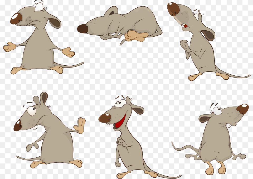 Brown Rodent Rat Vector Mouse Cartoon Clipart Cartoon Rats, Animal, Mammal, Pig, Adult Png Image