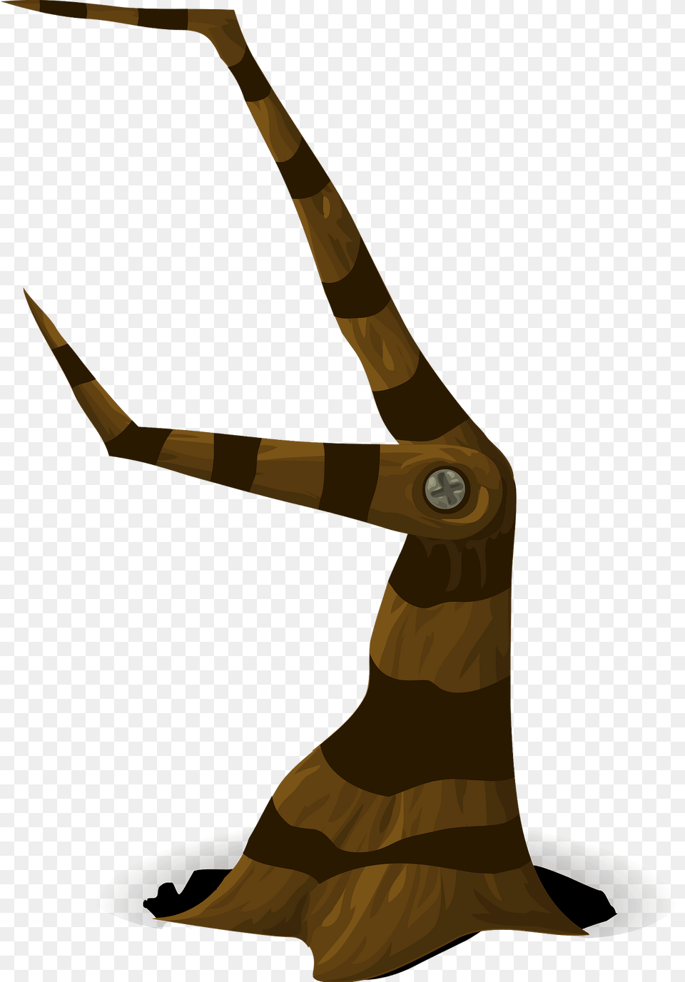 Brown Screwed Creepe Fantasy Tree Clipart, Animal, Antelope, Impala, Mammal Png Image
