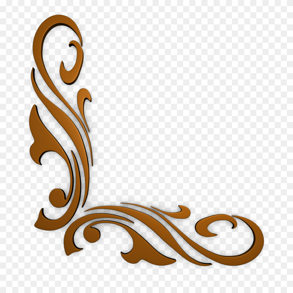 Brown Scroll Clip Art Clip Art, Graphics, Pattern, Smoke Pipe, Floral Design Free Transparent Png