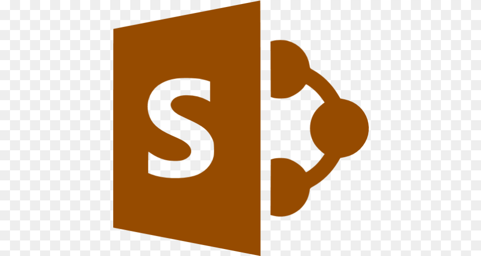 Brown Share Point Icon Sharepoint Online Logo, Symbol, Sign, Text, Baby Free Png