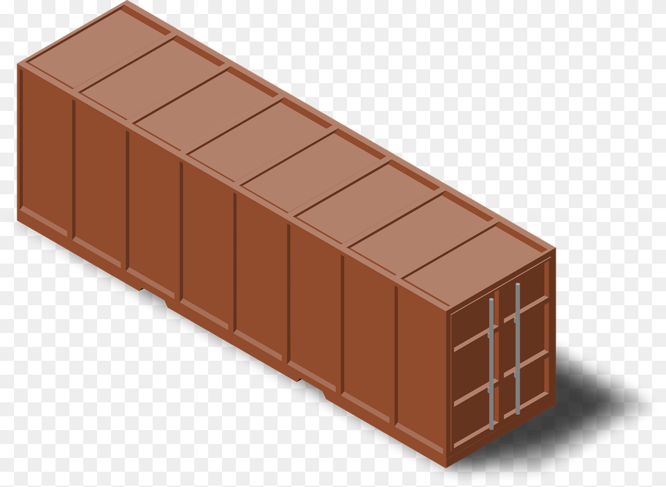 Brown Shipping Container Clipart, Railway, Transportation, Shipping Container, Freight Car Free Png Download