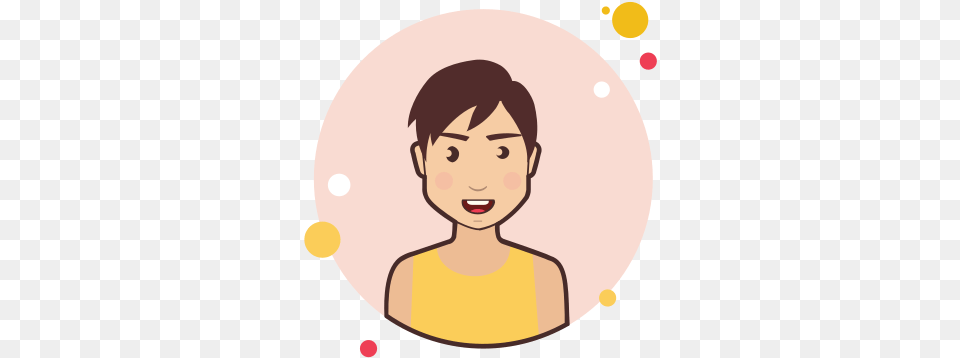 Brown Short Hair Lady In Yellow Shirt Icon Girl Person Vector Icon, Face, Head, Photography, Portrait Png