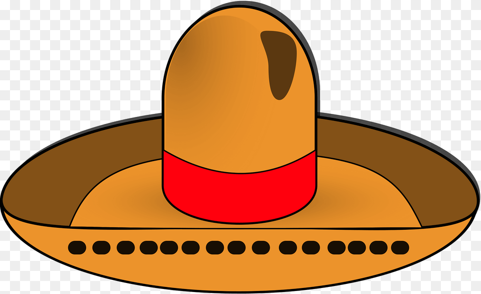 Brown Sombrero With Red Band Clipart, Clothing, Hat Free Png Download