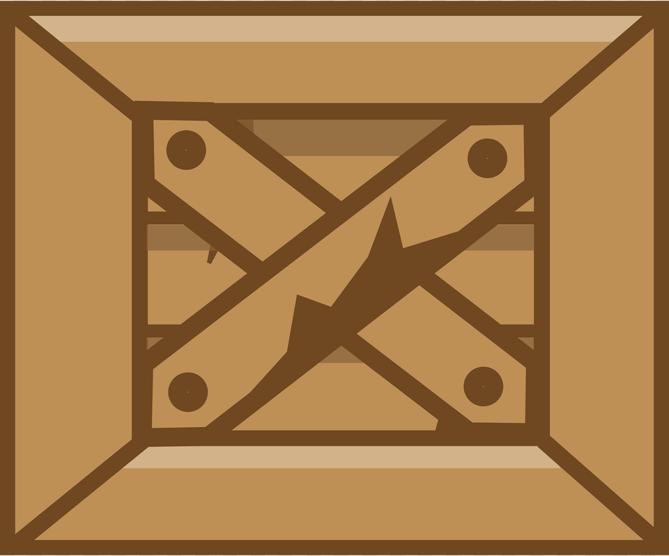 Brown Square Crate Clipart, Wood Free Png Download