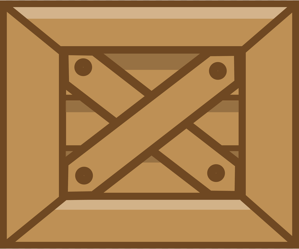 Brown Square Crate Clipart, Wood, Plywood Free Png Download