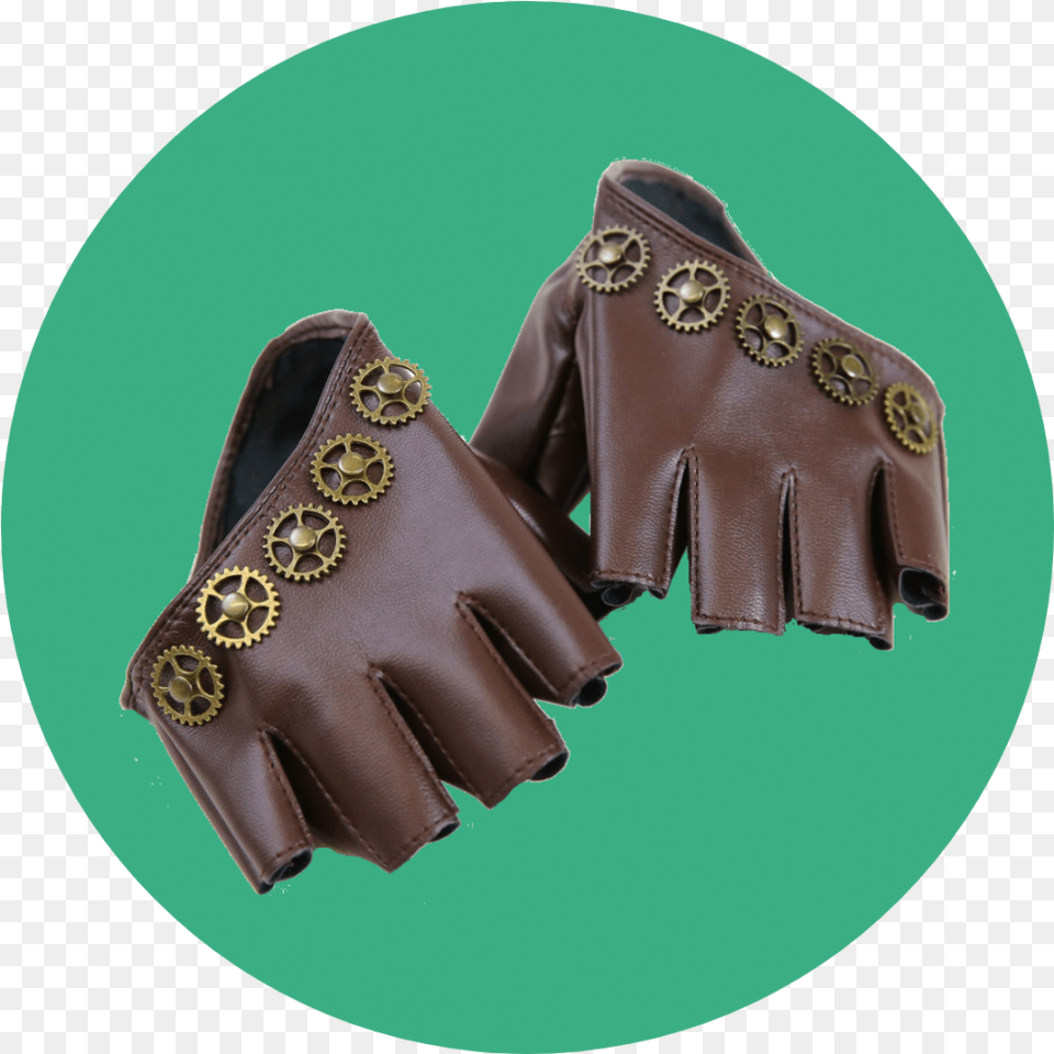 Brown Steampunk Fingerless Gloves Leather, Baseball, Baseball Glove, Clothing, Glove Png Image