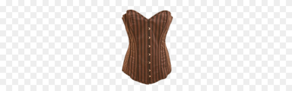 Brown Striped Corset, Clothing, Vest Png Image