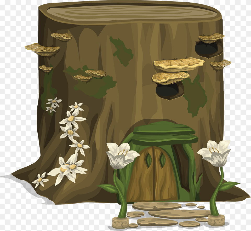 Brown Stump Clipart, Plant, Tree, Tree Stump, Flower Free Transparent Png