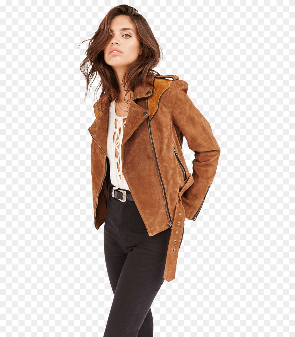 Brown Suede Jacket Urban Outfitters, Clothing, Coat, Person, Adult Free Png