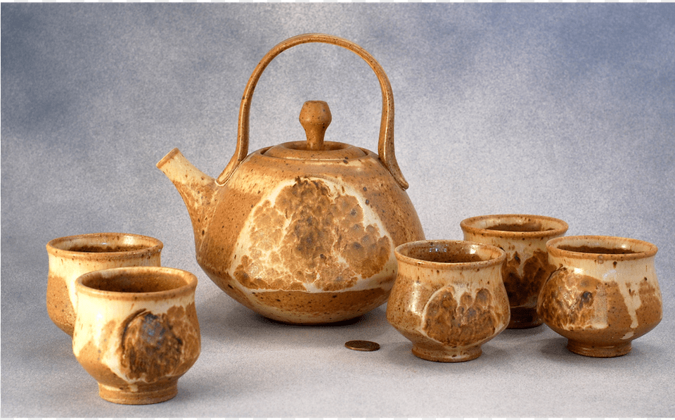 Brown Tea Set, Pottery, Pot, Cookware, Cup Free Transparent Png