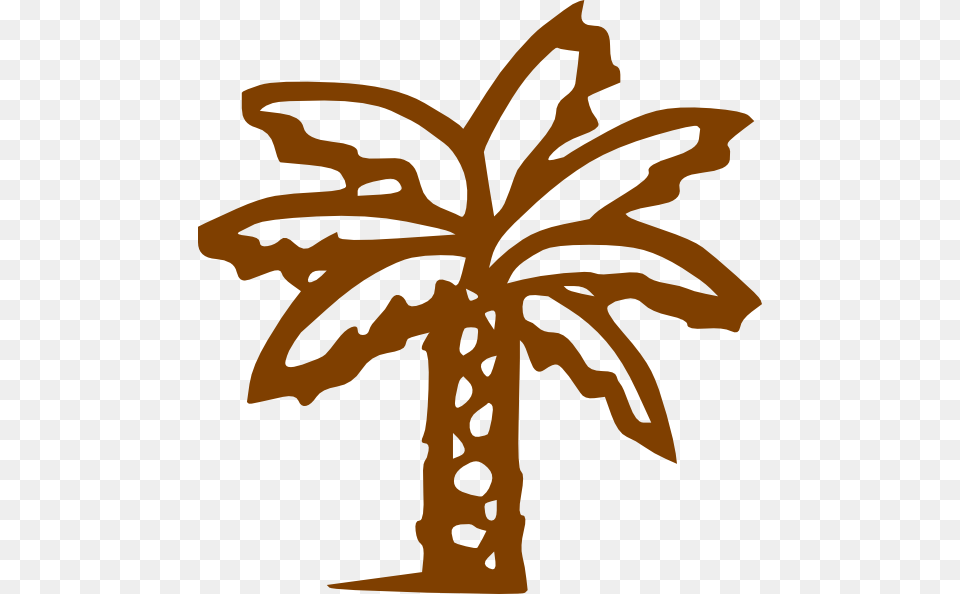 Brown Tree Svg Clip Arts 564 X 594 Px, Leaf, Palm Tree, Plant, Stencil Free Transparent Png