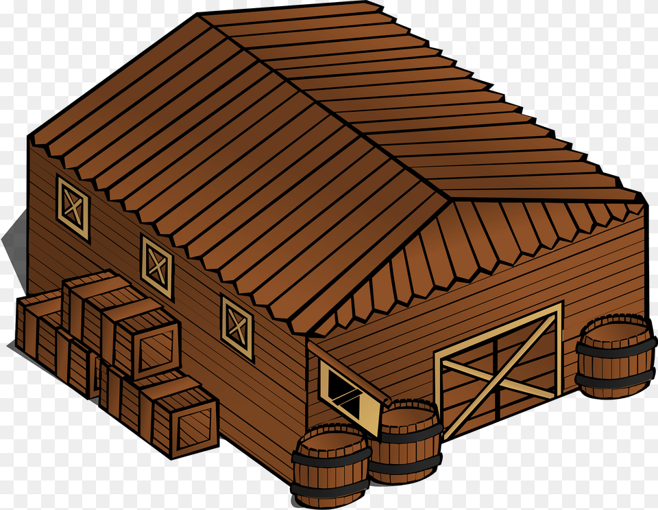Brown Warehouse Clipart, Wood, Outdoors, Nature, Housing Free Png Download