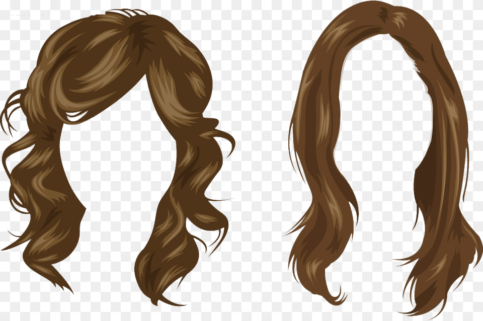 Brown Wig Cartoon, Adult, Female, Person, Woman Free Png Download