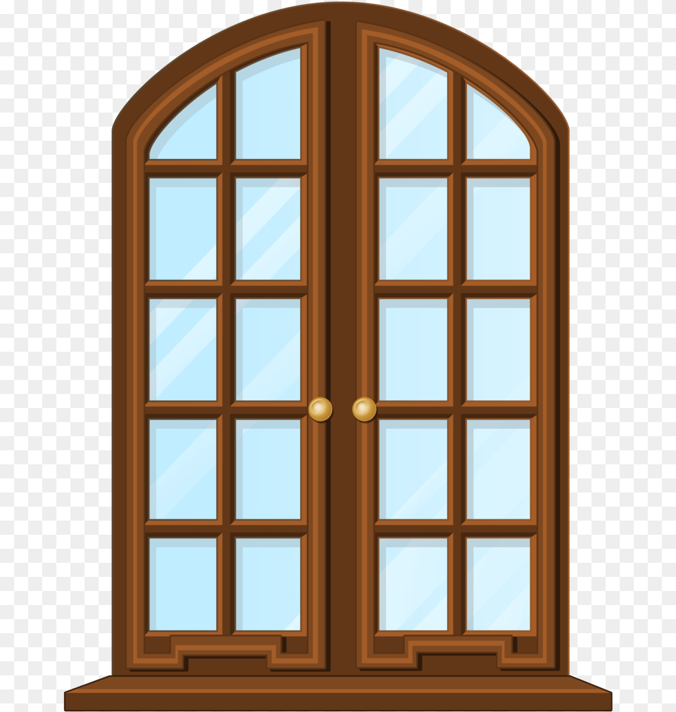 Brown Window Window, Architecture, Building, Door, French Door Free Png Download