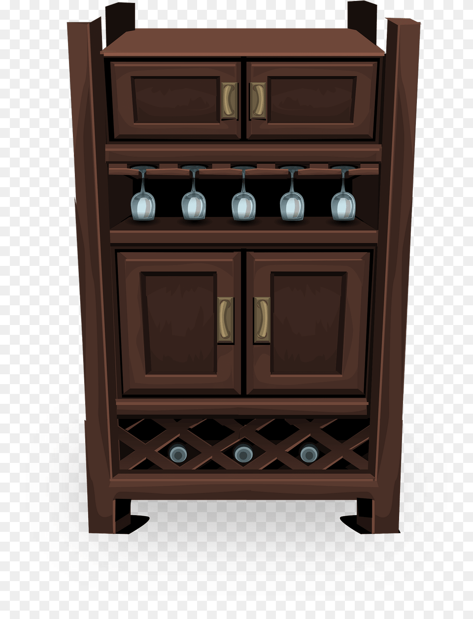 Brown Wine Cabinet Clipart, Closet, Cupboard, Furniture, Sideboard Png Image