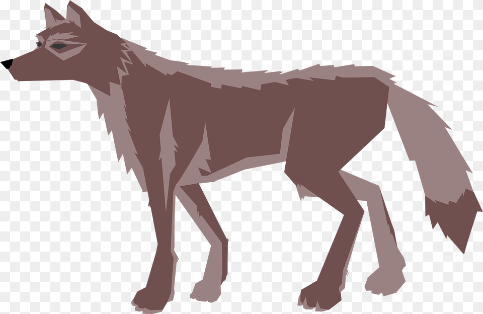 Brown Wolf Clipart, Animal, Mammal, Dog, Canine Png