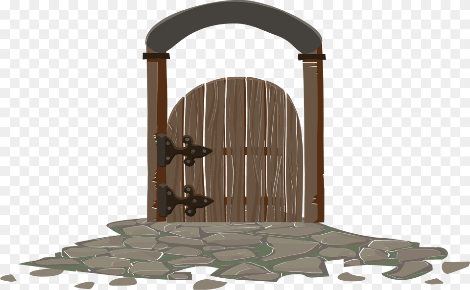 Brown Wooden Gate Clipart, Arch, Architecture, Door Free Png