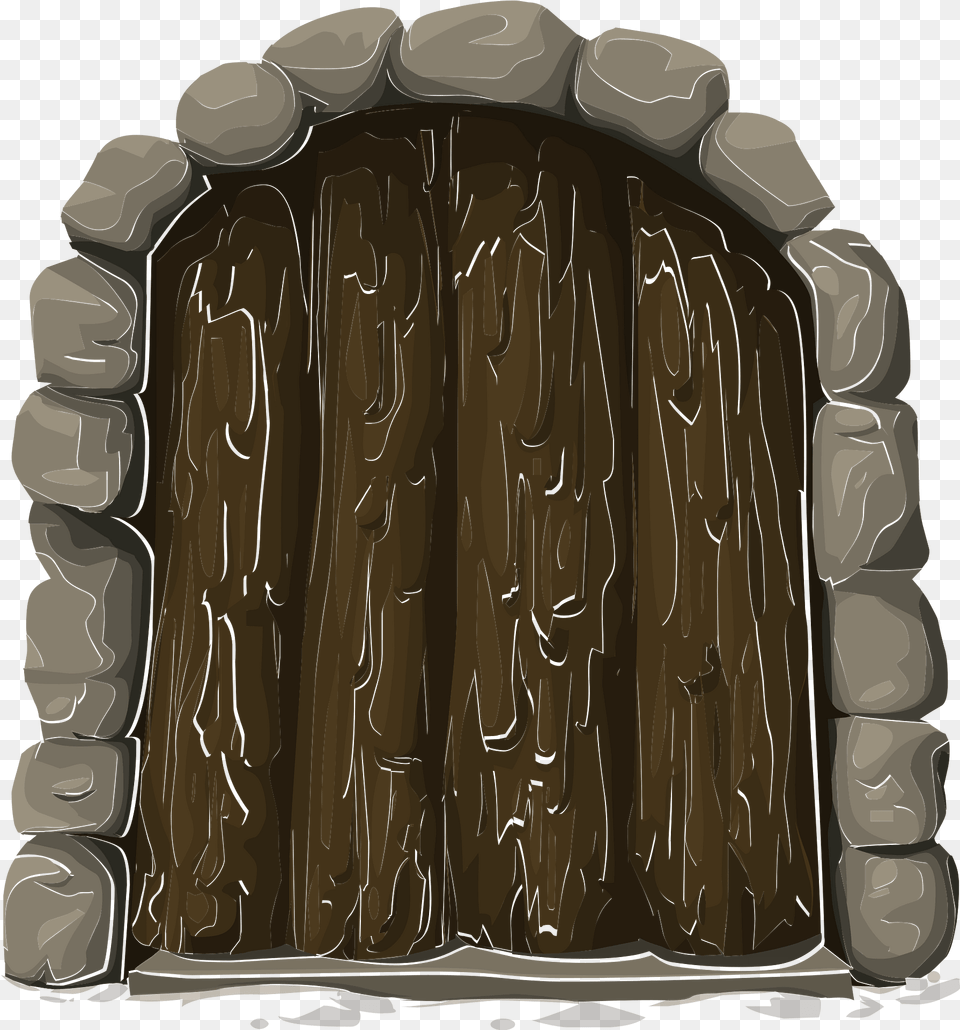 Brown Wooden Log Castle Door Clipart, Arch, Architecture, Dungeon, Face Free Png